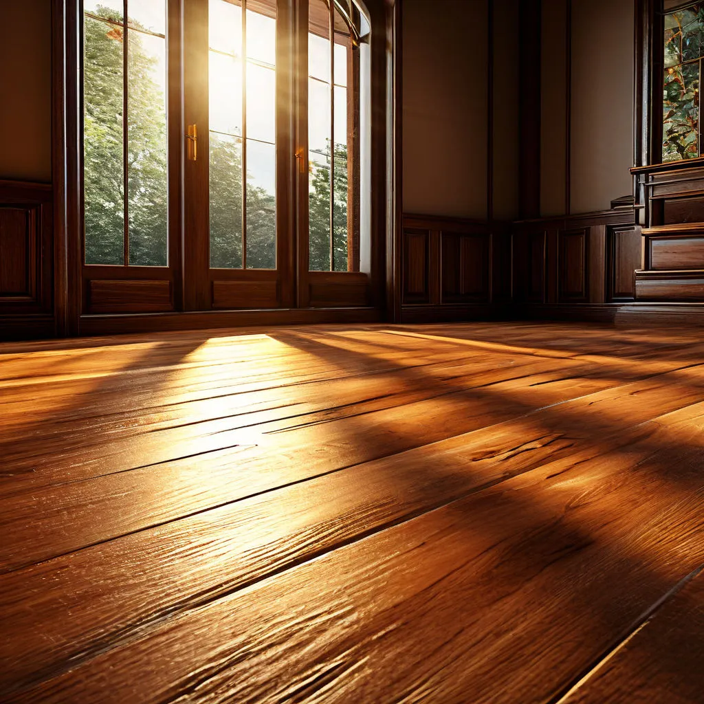 A nice wooden floor stained with perfect coat.